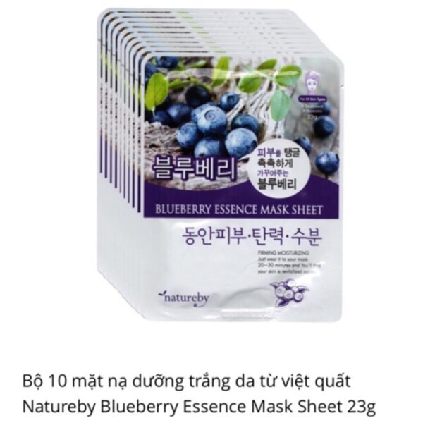 3 PCS Korean Imported Blueberry Facial Masks Moisturizing Skin Care - Image 5