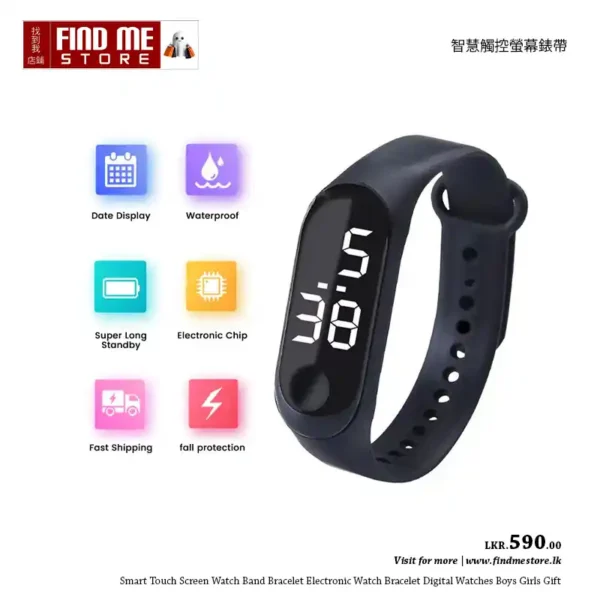 Smart Touch Screen Watch Band Bracelet Electronic Digital Watch Men and Women - Image 6