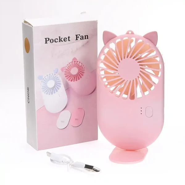 Portable Handheld Fan USB Charging With 3 Speed High Wind Smart Mini Fan - Image 2