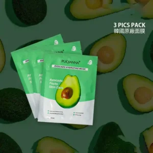 3 Pics Imported Avocado Moisturizing Face Mask Sheets Skin Care