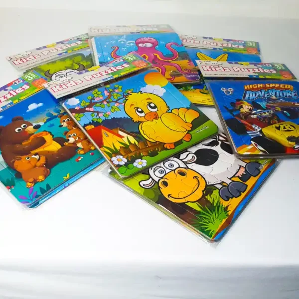 Cartoon Puzzles 6 PCS Value Pack for Kids Ocean Animal Car Board Game - Image 4
