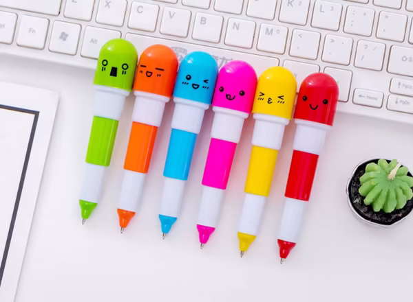 5Pcs Mini Capsules Highlighter Pen Vitamin Pill Highlight Color Pen - Image 5