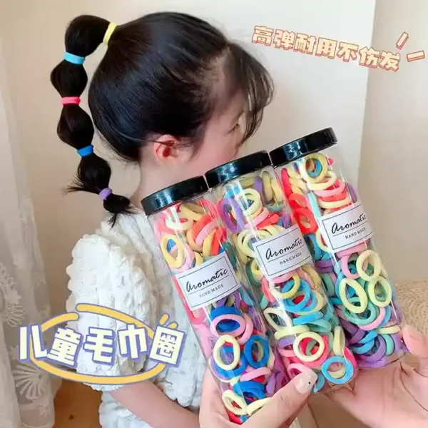 100x2 PCS Women Girls Colorful Nylon Elastic Hair Bands Ponytail Hold - Image 4
