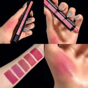 5 In 1 Lipstick Strip Matte Velvet High Color Lipstick Pen Long Lasting