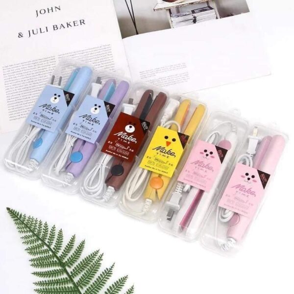 Hair Straightener Curling Hair Girls Portable Mini Colorful Hair Straightener - Image 2