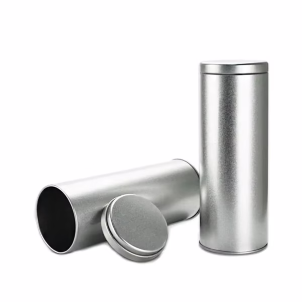 2PCS Portable Storage Container Travel Mini Solid Silver Metal Storage Can - Image 5