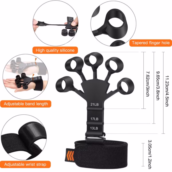 Hand Grip Strengthener Physical Tools Guitar Finger Trainer Exerciser Arthritis Relief - Image 3