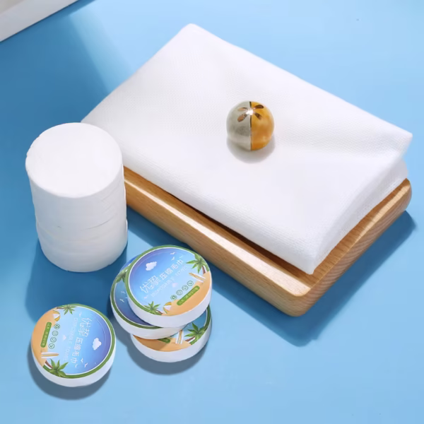 4PCS Pack Cotton Compressed Travel Face Washable Disposable Soft Towels - Image 7