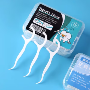 50PcsBox Portable Disposable Dental Floss High-tension Dental Floss
