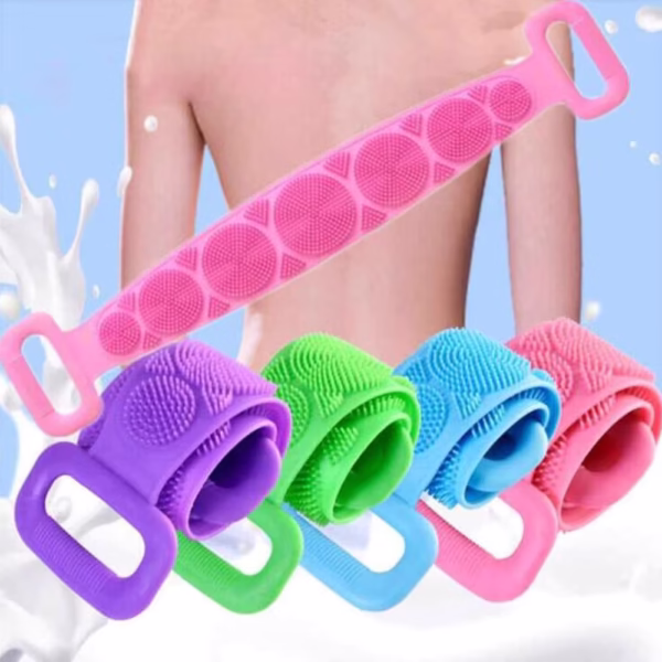 刷浴帶 New Brush Bath Belt Body Scrub Back Massage Brush Cleaning Strap Exfoliating - Image 6