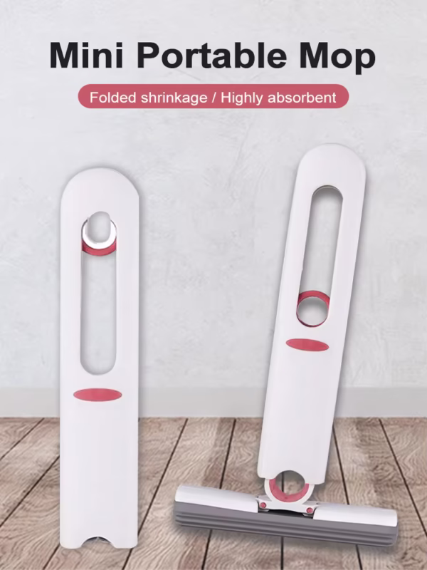 Powerful Squeeze Mini Mop Folding Home Cleaning Mops With Sponge - Image 4