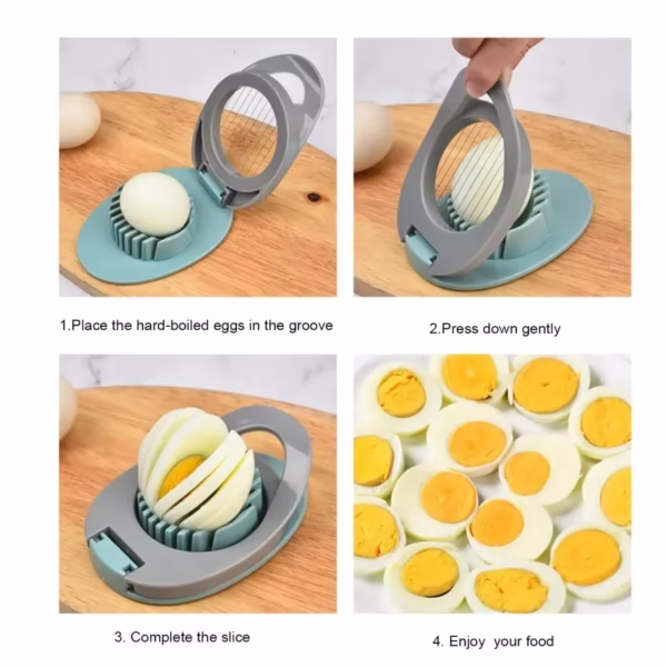 Multipurpose Egg Slicer For Hard Boiled Eggs, Aluminum Egg Cutter - Image 3