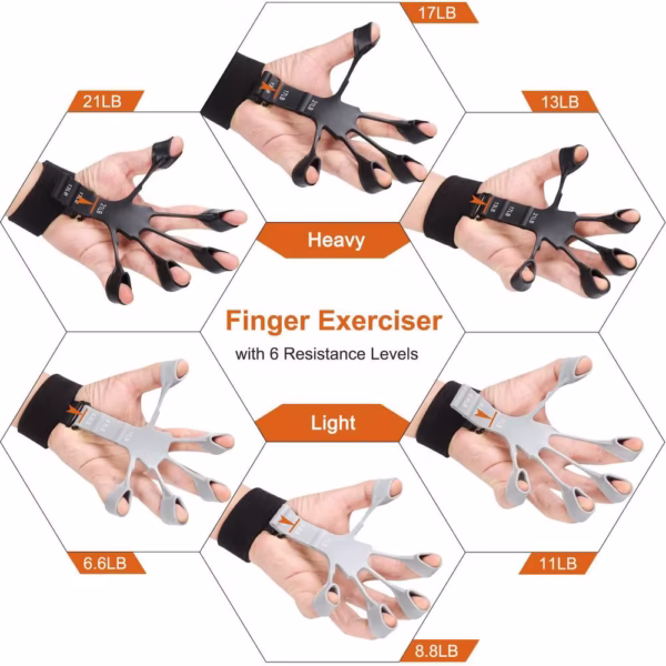 Hand Grip Strengthener Physical Tools Guitar Finger Trainer Exerciser Arthritis Relief - Image 4
