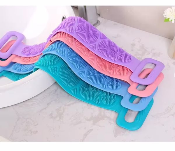 刷浴帶 New Brush Bath Belt Body Scrub Back Massage Brush Cleaning Strap Exfoliating - Image 9