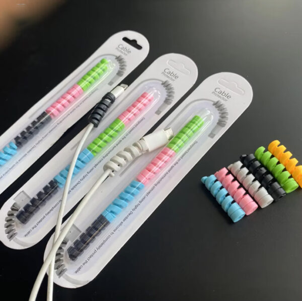 16PCS Cables Protector Silicone Spiral Winder Wire Cable Protectors - Image 3