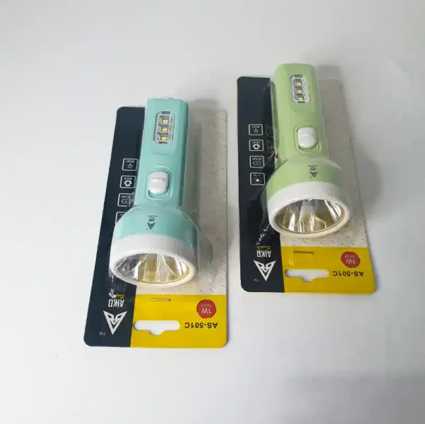 Dual Flash Powerful Rechargeable LED Flashlight Handheld Super Bright - Image 2