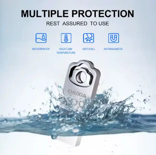 Metal USB Drive 128MB Capacity Fast Read Memory Stick Waterproof - Image 3