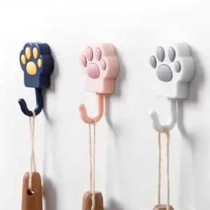 3Pcs Strong Cat Foot Design Wall Hooks Multifunctional Hanging Set