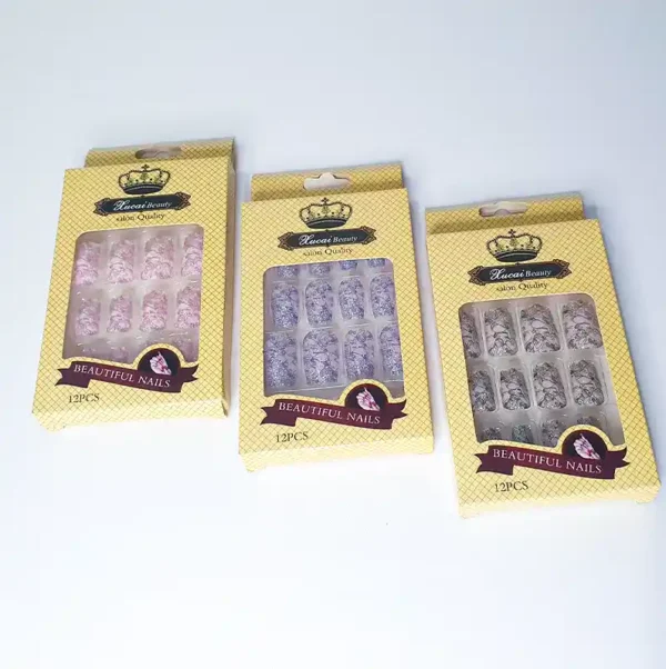 Full Coverage Nail with Glue Fake Nail Designed DIY Nail Easy To Use - Image 2