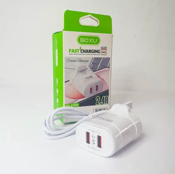 BOXU Brand Super Fast Charger UK Plug Power Adapter With Type C Cable - Image 2