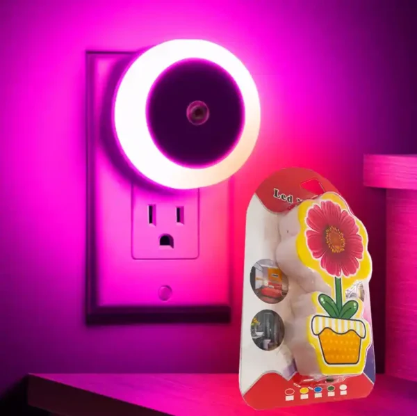 Smart Flower Bedroom Led Night Light Wall Socket Lamp Home Decoration - Image 4