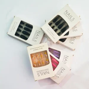 Full Coverage 24 Pics Artificial Sweet Fake Nails With Glue High Quality Nails