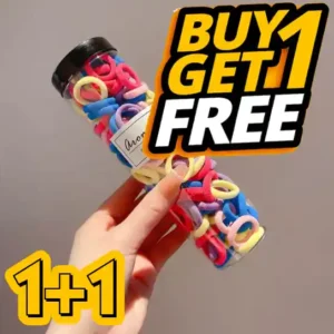 100x2 PCS Women Girls Colorful Nylon Elastic Hair Bands Ponytail Hold