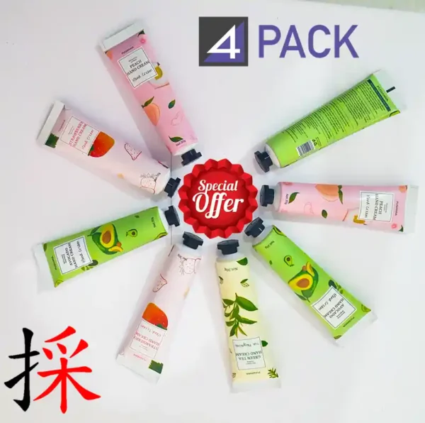 4PCS Fragrance Hand Lotion Travel Size for Hands Moisturizing Care Cream