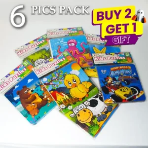 Cartoon Puzzles 6 PCS Value Pack for Kids Ocean Animal Car Board Game