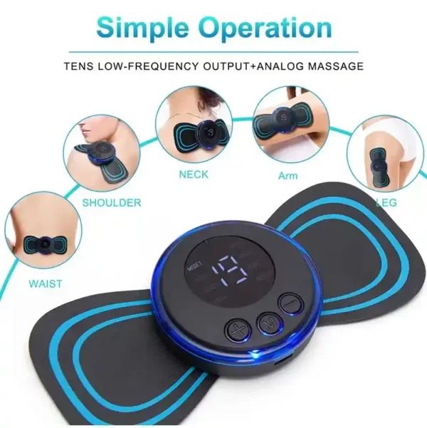 Rechargeable Electric Body Neck Massager Mini Cervical Waist Back - Image 5