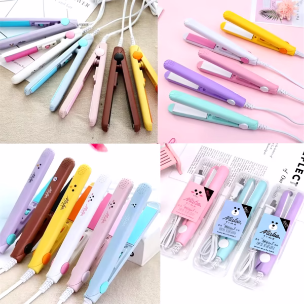 Hair Straightener Curling Hair Girls Portable Mini Colorful Hair Straightener - Image 8