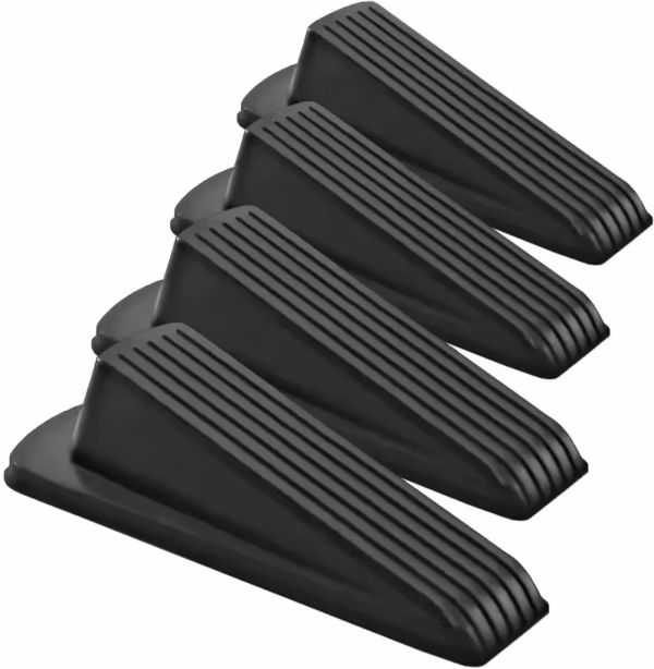 4Pcs Heavy Duty Door Stopper Block Wedge Keeps Doors Open Sliding Blocker - Image 2