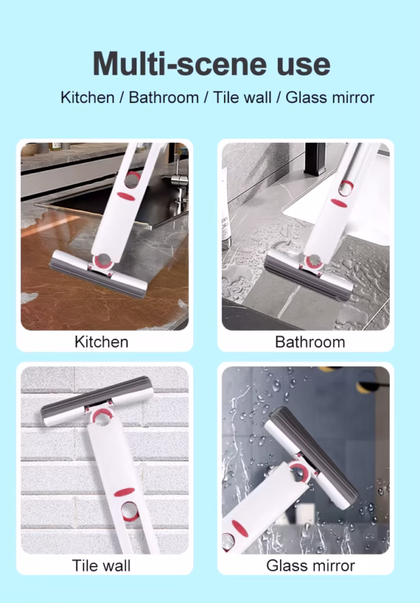 Powerful Squeeze Mini Mop Folding Home Cleaning Mops With Sponge - Image 2
