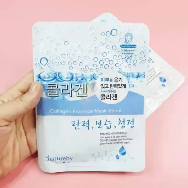 2 PCS Korean Imported Collagen Facial Masks Moisturizing Skin Care - Image 3