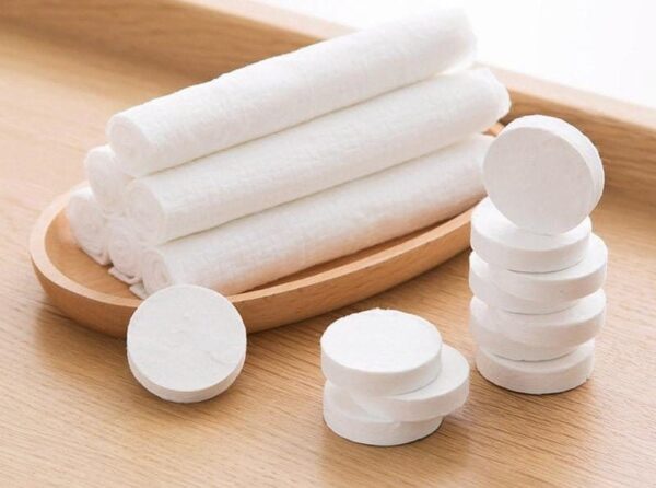 4PCS Pack Cotton Compressed Travel Face Washable Disposable Soft Towels - Image 4
