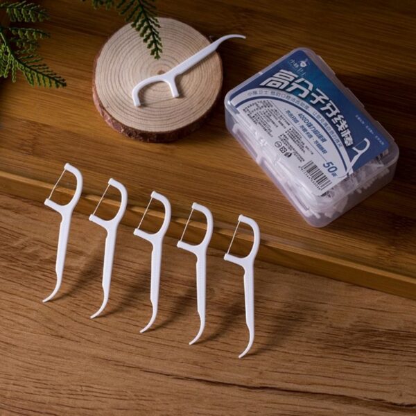 50PcsBox Portable Disposable Dental Floss High-tension Dental Floss - Image 2