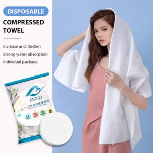 4PCS Pack Cotton Compressed Travel Face Washable Disposable Soft Towels