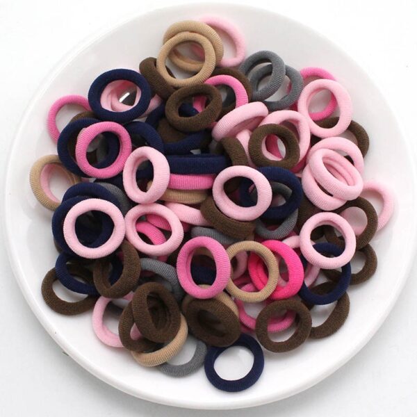 100x2 PCS Women Girls Colorful Nylon Elastic Hair Bands Ponytail Hold - Image 6