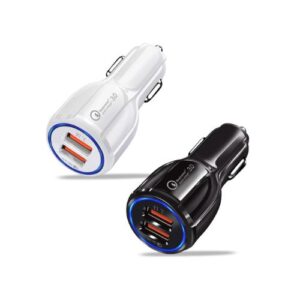 Car Quick Charge QC 3.0 Mobile Phone Charger 2 Port USB Fast Car Charger