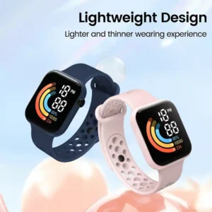 New LED Electronic Watch Rainbow Square Waterproof Digital Watch