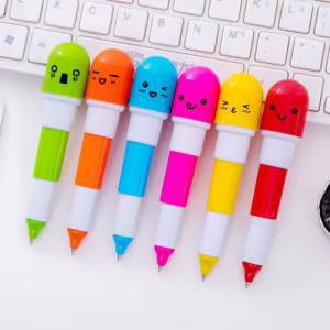 5Pcs Mini Capsules Highlighter Pen Vitamin Pill Highlight Color Pen