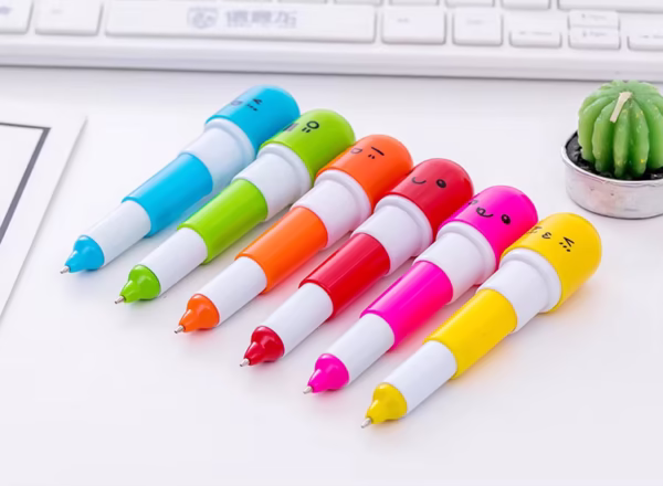 5Pcs Mini Capsules Highlighter Pen Vitamin Pill Highlight Color Pen - Image 4