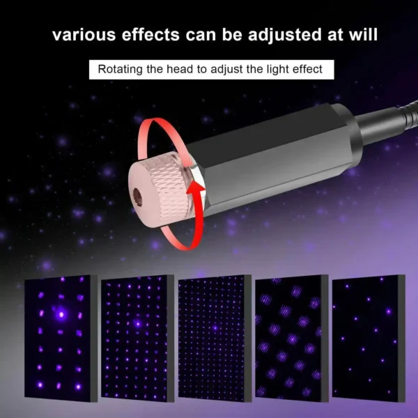 Romantic LED Car, Room Roof Star Night Atmosphere Galaxy Lamp - Image 7