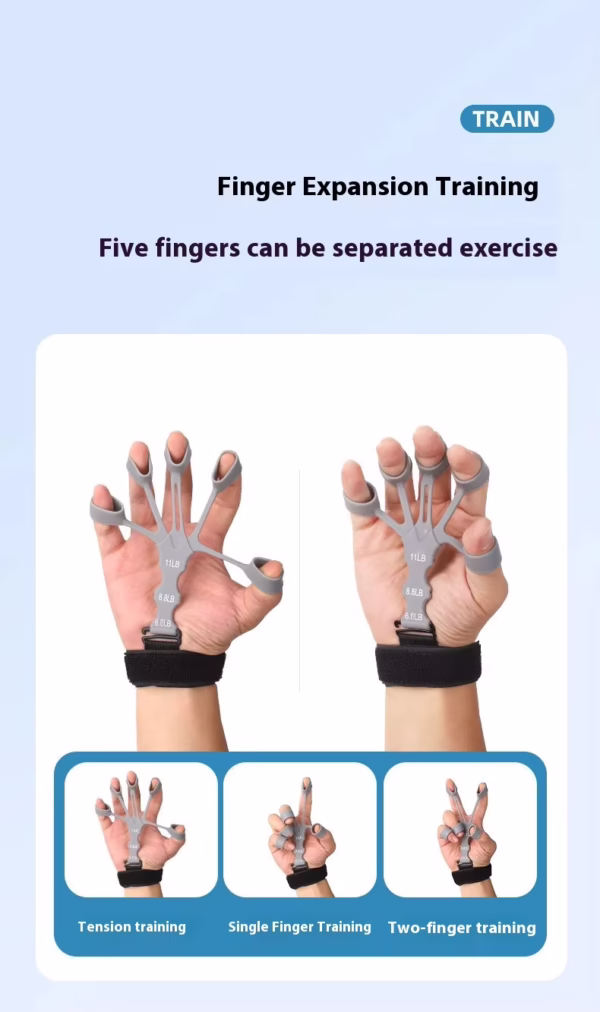 Hand Grip Strengthener Physical Tools Guitar Finger Trainer Exerciser Arthritis Relief - Image 3