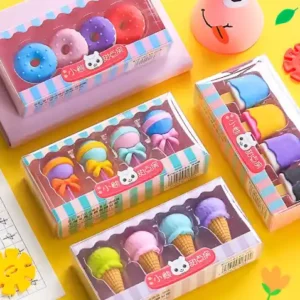 Imported 4PCS High Quality Branded Children Erasers For Kids Pencil Eraser