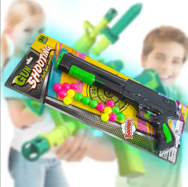 Stress Relief Big Toy Gun Playful Ball Shutter Outdoor Indoor Kids Toy Gun