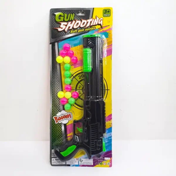 Stress Relief Big Toy Gun Playful Ball Shutter Outdoor Indoor Kids Toy Gun - Image 5
