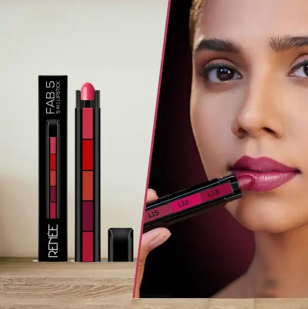 5 In 1 Lipstick Strip Matte Velvet High Color Lipstick Pen Long Lasting - Image 2