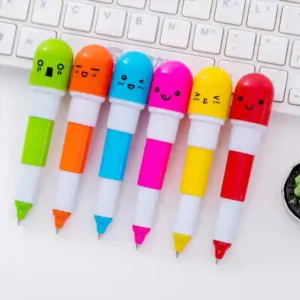 5Pcs Mini Capsules Highlighter Pen Vitamin Pill Highlight Color Pen
