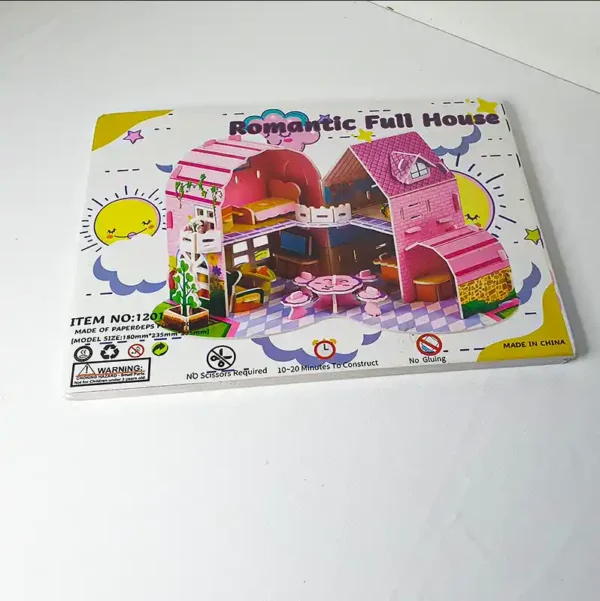 Kids 3D Puzzle Cartoon House Castle Vehicle Model DIY Educational Toys - Image 5